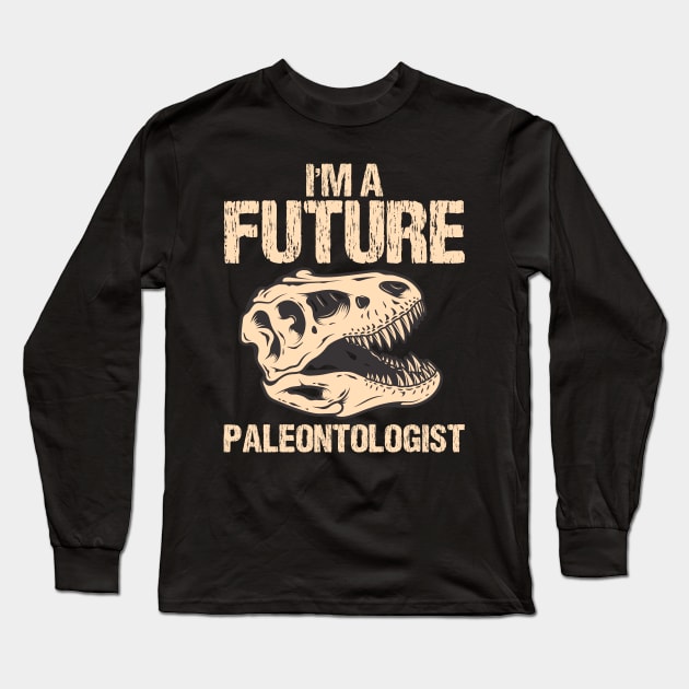 Paleontologist dinosaur Fathers Day Gift Funny Retro Vintage Long Sleeve T-Shirt by zyononzy